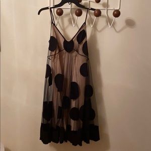 Tracy Reese Black Polka Dot Mini Dress